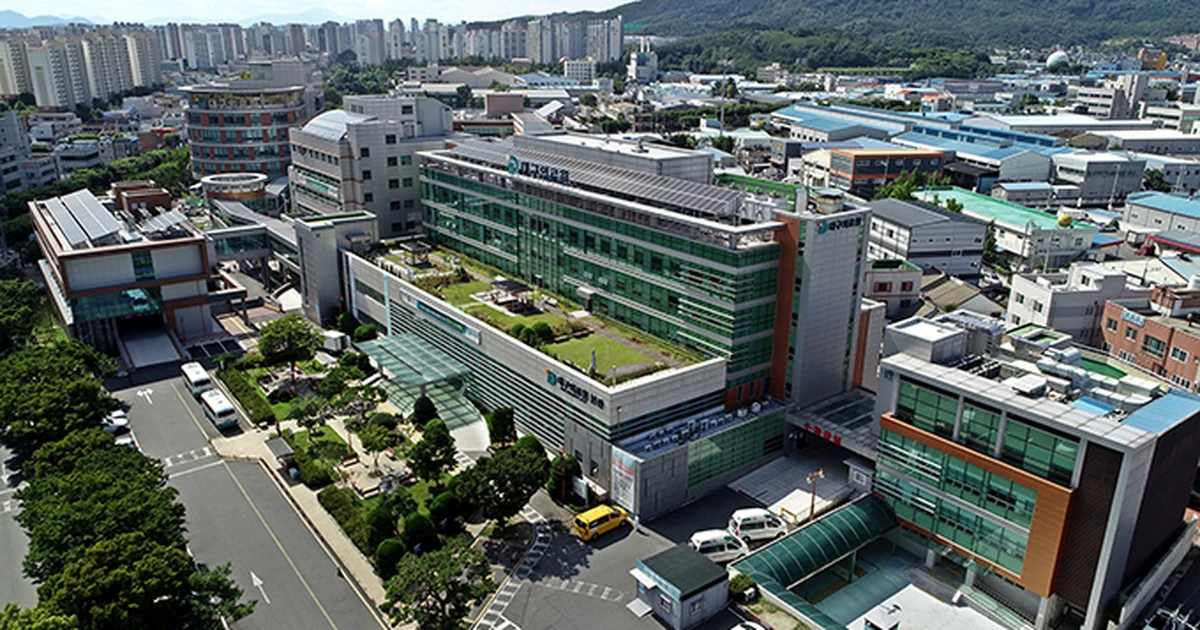 2020년 대구의료원 기사에 실린 병원 건물의 항공 전경